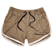 billige aktive shorts for menn-Herre Atletisk shorts 3 tommers shorts Korte shorts Joggeshorts Gymshorts Sport Treningssenter Bading Pustende Hurtigtørkende Snorer Elastisk midje Helfarge Kort Sportslig Avslappet / Sportslig