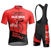 preiswerte Herrenbekleidungs-Sets-Herren Radtrikot mit Radhose kurz Trägern fahrradbekleidung Kurzarm MTB Mountain Rennrad Gelb Rosa Rote Graphic Fahhrad Sportkleidung 3D-Pad Atmungsaktiv Schnelltrocknend Tasche auf der Rückseite