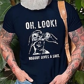 abordables T-shirt graphique pour hommes-Homme Dessin animé Lettre Impressions Graphiques T-shirt T-shirt graphique Coton Manche Courte Graphique Chemise Noir Blanche Jaune T-shirt confortable Extérieur Rue Vêtements de créateurs de mode