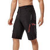 abordables Shorts, collants et pantalons pour hommes-Homme Short VTT Velo Cyclisme Short Vélo Vélo Cuissard Short Short VTT Vélo tout terrain Vélo Route Des sports Respirable Séchage rapide Poids Léger Bandes Réfléchissantes Noir avec rouge Noir