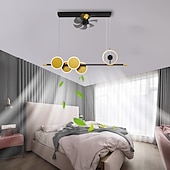 abordables Ventilateurs de plafond lumineux-ventilateur de plafond avec application de conception de doublure de lampe de coucher de soleil rotative à 360 °&amp;amp; télécommande 100cm 5 lumières dimmable 6 vitesses de vent ventilateur de plafond