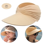 abordables refrigeración calefacción-Sombrero de playa de verano para mujer, sombrero de copa vacío, sombrero para el sol 50+, sombrero para el sol para mujer, sombrero deportivo para exteriores