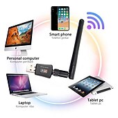 cheap Wireless Routers-Wireless Mini 150/600Mbps USB Wifi Adapter 5.8GHz2.4GHz USB2.0 Receiver Wireless Network Card Lan Wi-Fi High Speed Antenna