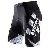 billiga Shorts, tights och byxor för män-Herr Cykelshorts 3D vadderade shorts Cykel Vadderade shorts Underdelar Bergscykling Vägcykling sporter Grafisk 3D Tablett Andningsfunktion Snabb tork Fuktabsorberande Vit Blå Elastan Kläder