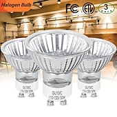 cheap Halogen Bulbs-GU10 Halogen Bulb 35W 50W MR16 GU10 Base 220V Light Bulb Halogen Flood Light Bulbs Simulated Flame Lamp