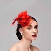 preiswerte Faszinator-Fascinator Hüte Kopfbedeckung Netz Teeparty Pferderennen Ladies Day Melbourne Cup Handgemacht mit floralem Kopfschmuck Kopfbedeckung Kleid zum Beeindrucken Renntag Kleid