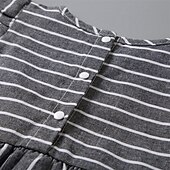baratos Vestidos Casuais-Mamãe e eu Macacão Listra Ao ar livre Frente Única Cinzento Sem Manga Mini Férias Roupas Combinando