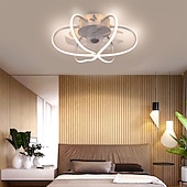 cheap Ceiling Fan Lights-Ceiling Fans with Lights Dimmable with Remote Control Flush Mount Indoor Ceiling Fan,15.6&quot; Smart 3 Colors 6 Speeds Reversible