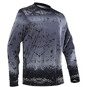 cheap Tops-Men&#039;s Fishing Shirt Outdoor Long Sleeve UPF50+ UV Protection Breathable Quick Dry Lightweight Top Summer Spring Outdoor Fishing Yellow / Black Dark Gray Green Black