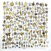economico kit per la creazione di perline-300pcs/set orecchini di pendente d&#039;argento tibetani della lega piccoli pendenti accessori fai da te dei monili