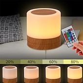 economico Lucine notturne per bambini e neonati-lampada da comodino con sensore tattile a luce notturna per cameretta dei bambini luce bianca calda dimmerabile ricaricabile + cambio colore rgb
