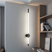 baratos Candeeiros de Parede de interior-Lâmpada de parede led design de tira 24 &quot;moderna lâmpada de parede de fundo led sala de estar quarto cabeceira 10w alumínio luz de parede interna ligting arandela branco quente 1pcs 110-240v