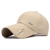 お買い得  メンズ ベースボールキャップ-男性用 ベースボールキャップ トラッカーハット ブラック ルビーレッド ポリエステル トラベル ビーチスタイル アウトドア バケーション 平織り 調整可能 サンスクリーン 高通気性 ファッション