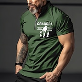 billiga Rolig textpolo för män-Herrarnas kortärmade kvart zip T-shirt Morfar barnbarns bästa vän  barnbarns bästa partner i brott familjegåva grafisk