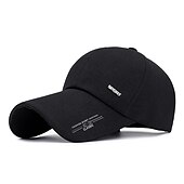 お買い得  メンズ ベースボールキャップ-男性用 ベースボールキャップ トラッカーハット ブラック ルビーレッド ポリエステル トラベル ビーチスタイル アウトドア バケーション 平織り 調整可能 サンスクリーン 高通気性 ファッション