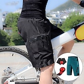 economico Pantaloncini, calzamaglie e pantaloni da uomo-WOSAWE Pantaloncini da uomo in mountain bike con pantaloncini da uomo imbottiti cinguali imbottiti rimovibili in ciclismo in poliestere estate in bici imbottiti