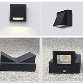 cheap Outdoor Wall Lights-Led Outdoors Wall Lamp 5W 10W Up/Down Lighting Indoor Double-Head Curved Waterproof IP65 Wall Lamp Modern Bedroom Lamp Warm White Light AC85-265V