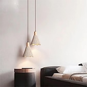 abordables Éclairages pour îlot-LED suspension design ciment 10 &quot;éclairage de l&#039;îlot de cuisine moderne ferme foyer entrée luminaires plafond suspendu globe sur table cordon réglable 1 pièces 110-240v