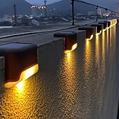 billige Vegglamper til utendørsbruk-solar trinn lys vanntett gårdslys gjerde dekor vegglampe utendørs rekkverk trapp trinn dekorativ belysning