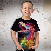 levne 3D zvířata pro chlapce-Chlapecké 3D Grafika Zvíře Dinosaurus Tričko Košilky Krátký rukáv 3D tisk Léto Jaro Aktivní Sportovní Módní Děti 3-12 let Venkovní Ležérní Denní Běžný