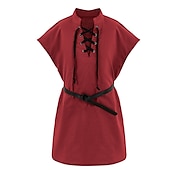 levne Topy-Retro Středověké Renesanční Halenka / košile Ren Faire Pirát Viking Elfí Chlapecké Viking Fantazie předvečer Všech svatých Karneval Plesová maškaráda Dospělé Tričko Celý rok