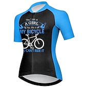 abordables Maillots de mujer-Mujer Maillot de Ciclismo Graphic Letra y Número Gracioso Manga Corta Bicicleta Maillot Camiseta con 3 bolsillos traseros MTB Bicicleta Montaña Ciclismo Carretera Secado rápido Bandas Reflectantes