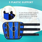 billige Bukseseler &amp; Støtter-albueskinne, albueskinne for cubital tunnel syndrom, nattalbuesøvnstøtte med 3 plaststrimler, for ulnar nerve, tennisalbue, senebetennelse, passer for menn og kvinner, for venstre og høyre arm