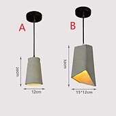 cheap Island Lights-LED Pendant Lights Cement Kitchen Island Lighting Modern Farmhouse Foyer Entryway Light Fixtures Ceiling Hanging Globe Over Table 110-240V