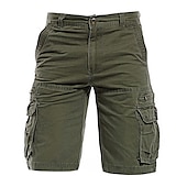 voordelige Klassiek-Voor heren Cargoshorts Wandelshorts Zak met rits Flap zak Effen Comfort Ademend Buiten Dagelijks Uitgaan Modieus Casual Zwart Leger Groen