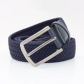 baratos Cintos para Homem-cinto masculino simples casual de malha de poliéster elástico com fivela presente moderno para namorado e pai