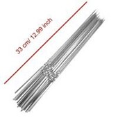 זול גריל ובישול בחוץ-50 יחידות שיפוד ברביקיו מנירוסטה לשימוש חוזר שיפודי מנגל קבב מקל ברזל לקמפינג בחוץ כלי פיקניק כלי בישול כלי בישול מנגל אביזרי גריל גאדג&#039;טים