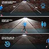 abordables Appliques d&#039;extérieur-Projecteur solaire 230 LED avec détecteur de mouvement et 3 têtes réglables, éclairage d&#039;extérieur étanche et sécurisé