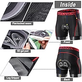 baratos Roupa interior masculina e Camada Base-Homens Cueca Boxer Acolchoada Bermudas Acolchoadas Para Ciclismo Moto Shorts acolchoados / camurça Calças Ciclismo de Montanha Ciclismo de Estrada Esportes Respirável Secagem Rápida Leve Redutor de