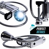 cheap Camping Lights &amp; Lanterns-10W Magnetic BBQ Led Grill Light Adjustable 360 Degree Flexible Gooseneck Screw Clamp for Party Office Outdoor Indoor Barbeque Tools  AAA battery powered