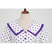 olcso Ruhák-Pöttyös Retró 1950-es Egy vonalú ruha Rockabilly Swing ruha Pöttyös Női Alkalmi / Napi Lánybúcsú Felnőttek Ruha Hazatérő ruhák