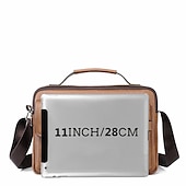 cheap Men&#039;s Bags-Men&#039;s Brown Faux Leather Messenger Bag with Multiple Pockets and Adjustable Strap - Stylish and Functional Crossbody Bag for Travel and Daily Use