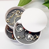 voordelige badkamer organisator-roterende sieraden organizer, 1pc roterende meerlaagse desktop opbergdoos, haaraccessoires sieraden make-up doos met deksel, stofdichte sieradendoos, sieraden opbergdoos