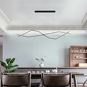 olcso Vonalvezetés-led függőlámpa 100 cm-es sziget lámpák szabályozható vonal dizájn alumínium stílusos minimalista festett felületek étkező konyhai lámpák 110-240v csak távirányítóval szabályozható