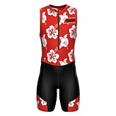 preiswerte Herrenbekleidungs-Sets-Herren Triathlonanzug Ärmellos Triathlon Silber Hellgelb Schwarz / Orange Graphic Fahhrad Lycra Sport Graphic Bekleidung