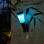 voordelige Straatlampen-outdoor zonne-energie tuin licht led waterdichte decoratie wandlamp voor hek veranda land balkon huis tuin straat decor kleurrijke verlichting