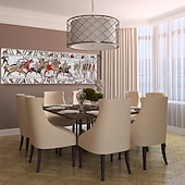 preiswerte Jacquardgewebte Wandteppiche-Jacquardgewebter Wandteppich, Gobelin, Aubusson-Wandteppich, Wandbehang, Bayeux-Wandteppich, Webstuhl, Baumwollgewebe, Dekoration für Wohnzimmer und Schlafzimmer (ohne Stab und Quasten)