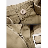 voordelige Klassiek-Voor heren Cargoshorts Wandelshorts Zak met rits Flap zak Effen Comfort Ademend Buiten Dagelijks Uitgaan Modieus Casual Zwart Leger Groen