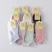 cheap Men&#039;s Socks-Unisex Colored Cotton Boat Socks Solid Color Short Socks