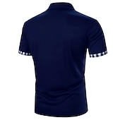 preiswerte Klassisches Poloshirt für Herren-Herren Poloshirt Golfhemd Casual Festtage Kargen Kurzarm Modisch Basic Glatt Klassisch Sommer Regular Fit Schwarz Weiß Dunkelmarine Poloshirt