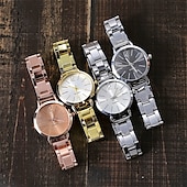 abordables Relojes de Cuarzo-Reloj de cuarzo para mujer con pulsera de amor, conjunto de joyería, reloj de pulsera analógico de lujo a la moda, reloj digital de acero inoxidable, regalo de San Valentín para ella