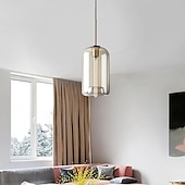 cheap Island Lights-20 cm Single Design Pendant Light Glass Glass Electroplated Vintage Nordic Style 110-120V 220-240V