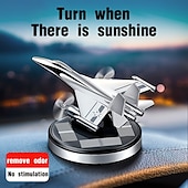 economico Purificatore d&#039;aria per auto-decorazioni per auto modello di aeroplano da combattimento rotante solare per auto ornamento per interni auto cruscotto da combattimento