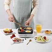 economico Utensili uovo-Padella antiaderente a 4 fori con manico in legno - perfetta per uova, pancake, hamburger &amp; Di più!