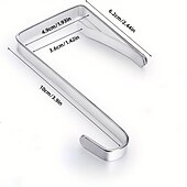 cheap Over Door Hook-8pcs Over The Door Hooks Heavy Duty Stainless Steel Hanger Organizer For Living Room Bathroom Bedroom Kitchen Hanging Clothes Towels Hats Coats Bags