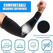baratos Acessórios e equipamentos de golfe-mangas de braço de resfriamento masculinas e femininas, capa de braço de proteção solar uv, adequada para golfe, ciclismo, corrida e direção
